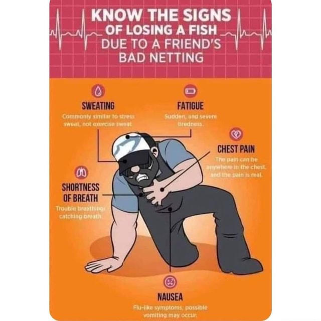 I KNOW THE SIGNS OF LOSING A FISH DUE TO A FRIEND'S BAD NETTING ...