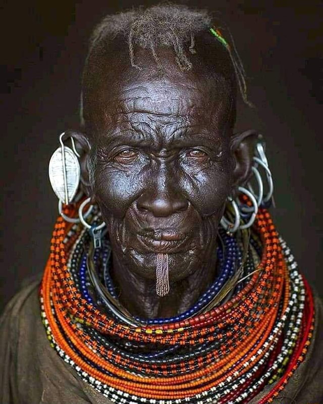 Picture Of An Old Woman From The Turkana Tribe. The Turkana Are A ...