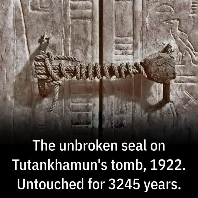 The Unbroken Seal On Tutankhamun's Tomb, 1922. Untouched For 3245 Years 