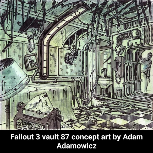 Fallout 3 Vault 87 Concept Art By Adam Adamowicz Fallout 3 Vault 87