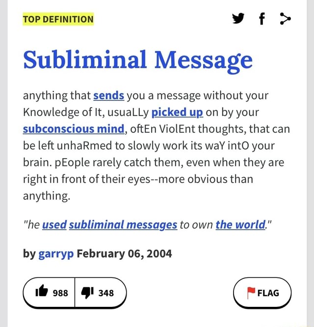subliminal messages definition