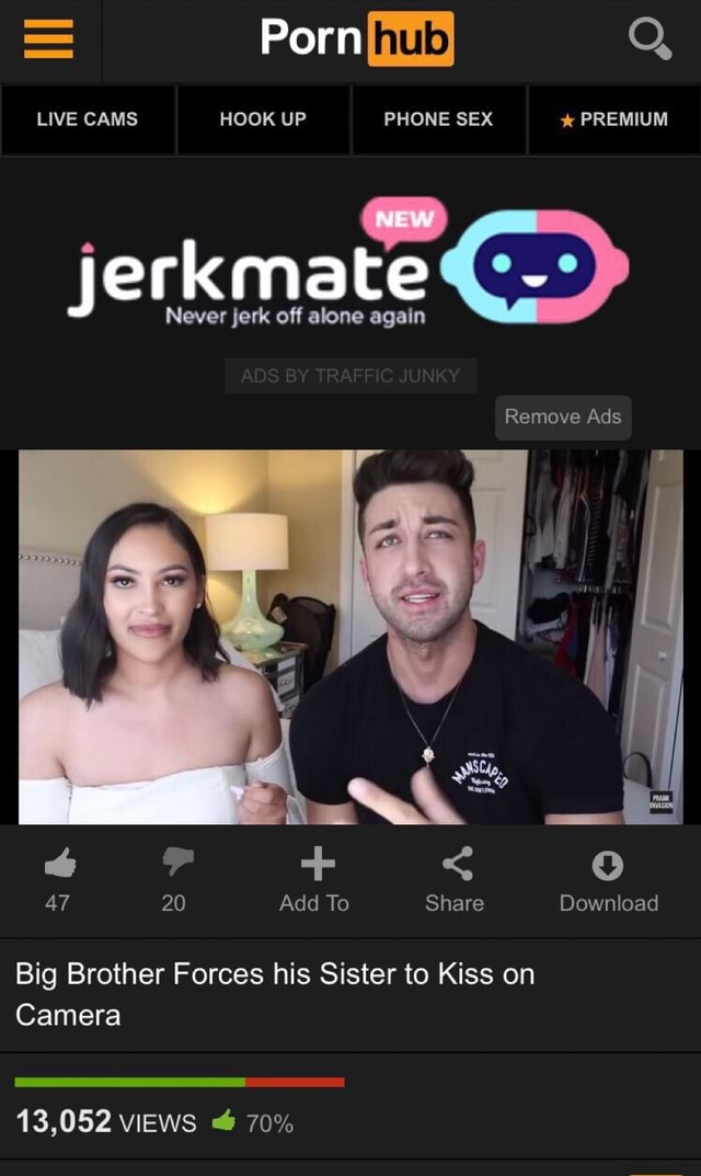 On Camera jerkmate Never jerk off alone again Big Brother Forces his Sister...