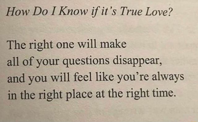 download how to know it is true love