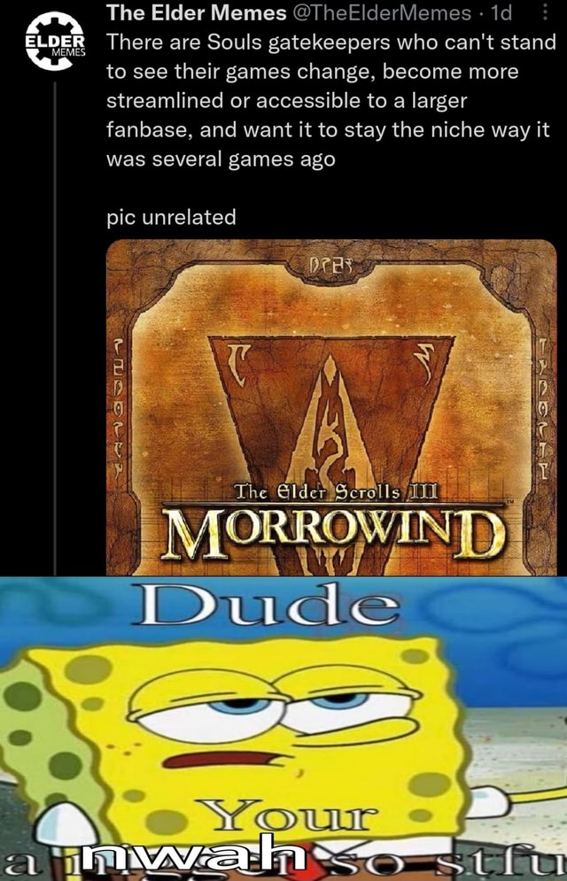 The Elder Memes @TheElderMemes - id ELDER There are Souls gatekeepers ...