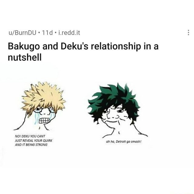 I.redd.it Bakugo And Deku's Relationship In A Nutshell No! Deku You 