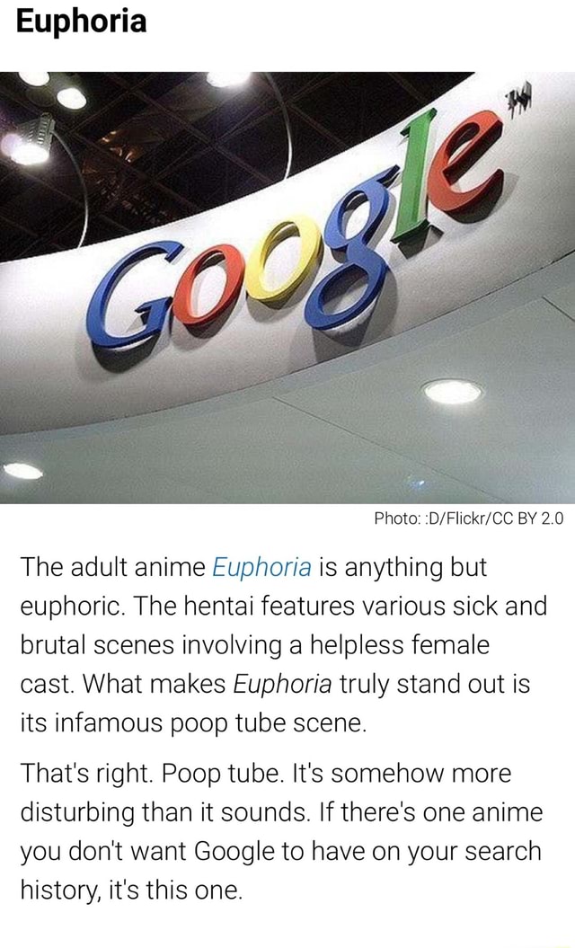 Euphoria The adult anime Euphoria is anything but euphoric. The hentai