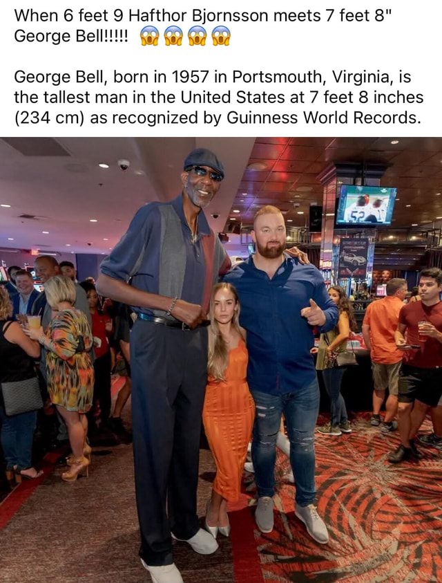 When 6 feet 9 Hafthor Bjornsson meets 7 feet 8