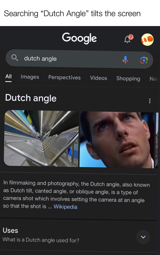 Dutch Angle Types Searching