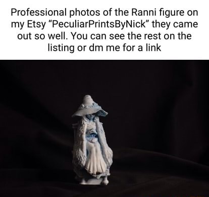 Professional photos of the Ranni figure on my Etsy ...