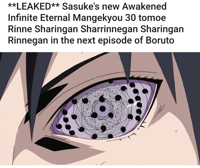 Featured image of post Sasuke Infinite Eternal Rinnegan The rinne sharingan literally meaning