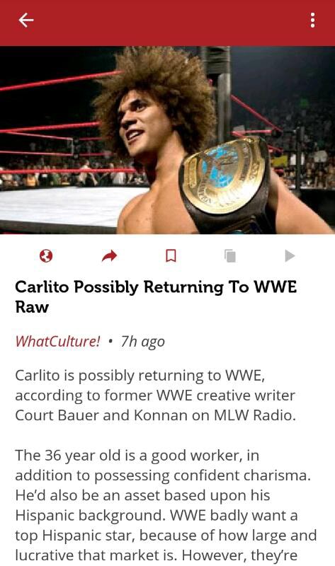 Carlito Possibly Returning To Wwe Raw Whatcu Ture 7h Ago Carlito Is Possibly Returning To Wwe Accordmg To Former Wwe Creative Writer Court Bauer And Konnan On Mlw Radwo The 36 Year Old Carlito Possibly Returning To Wwe Raw Whatcu Ture 7h Ago Carlito Is Possibly Returning To Wwe Accordmg To Former Wwe Creative Writer Court Bauer And Konnan On Mlw Radwo The 36 Year Old