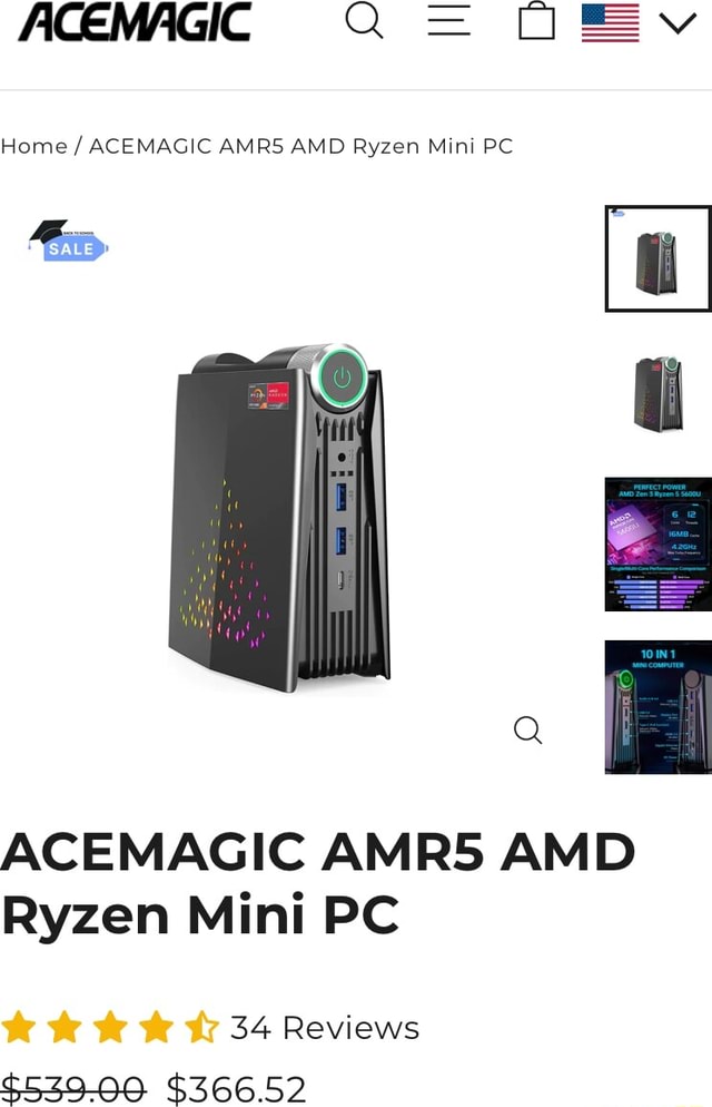 ACEMAGIC = Home / ACEMAGIC AMRS AMD Ryzen Mini PC ACEMAGIC AMR5 AMD Ryzen  Mini PC we 34 Reviews $366.52 - iFunny