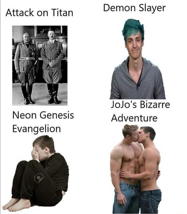 Attack On Titan Demon Slayer JoJo s Bizarre Neon Genesis Adventure 