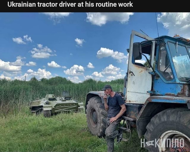 Ukrainian Tractor Driver At His Routine Work IFunny