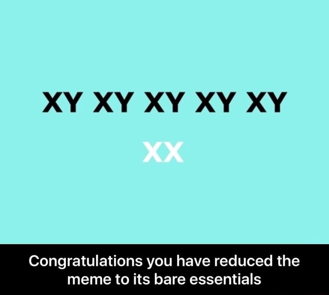 Xy Xy Xy Xy Xy Congratulations You Have Reduced The Meme To Its Bare Essentials Congratulations You Have Reduced The Meme To Its Bare Essentials Ifunny