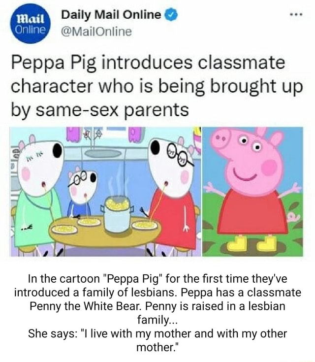 Daily Mail Online Peppa Pig introduces classmate character who is being ...