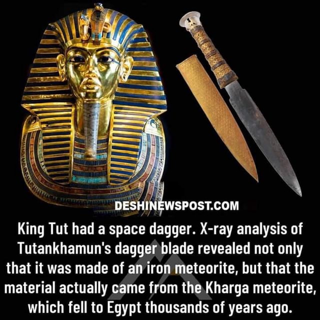 DES King Tut Had A Space Dagger. X-ray Analysis Of Tutankhamun's Dagger ...