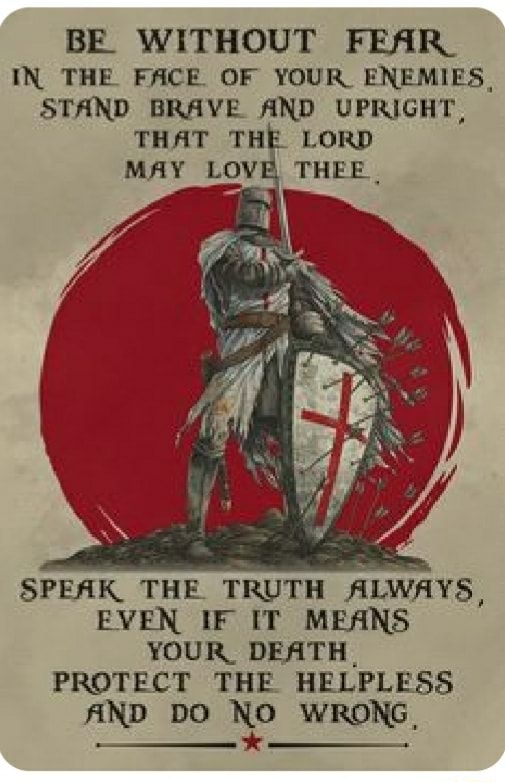 BE WITHOUT FEAR IN THE FACE OF YOUR ENEMIES, STAND BRAVE Ao UPRIGHT