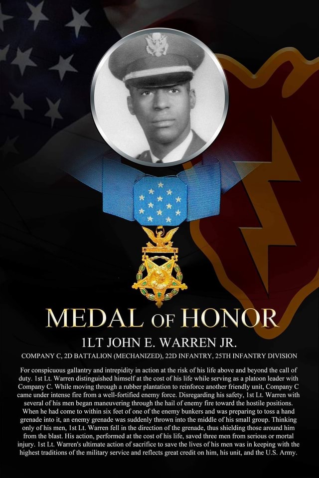 MEDAL or HON ILT JOHN E. WARREN JR. COMPANY C, BATTALION (MECHANIZED