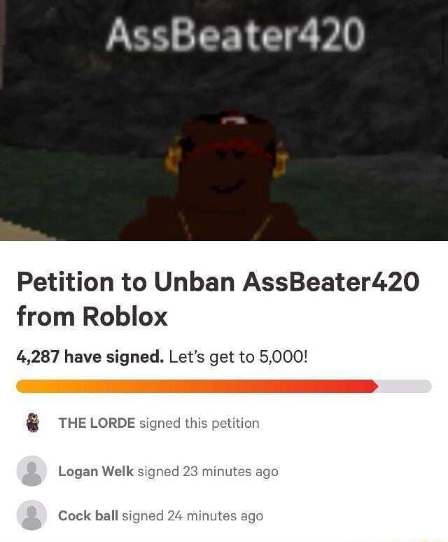 Petition · Unterminate/Unban Griiim_Kiiid from ROBLOX ·