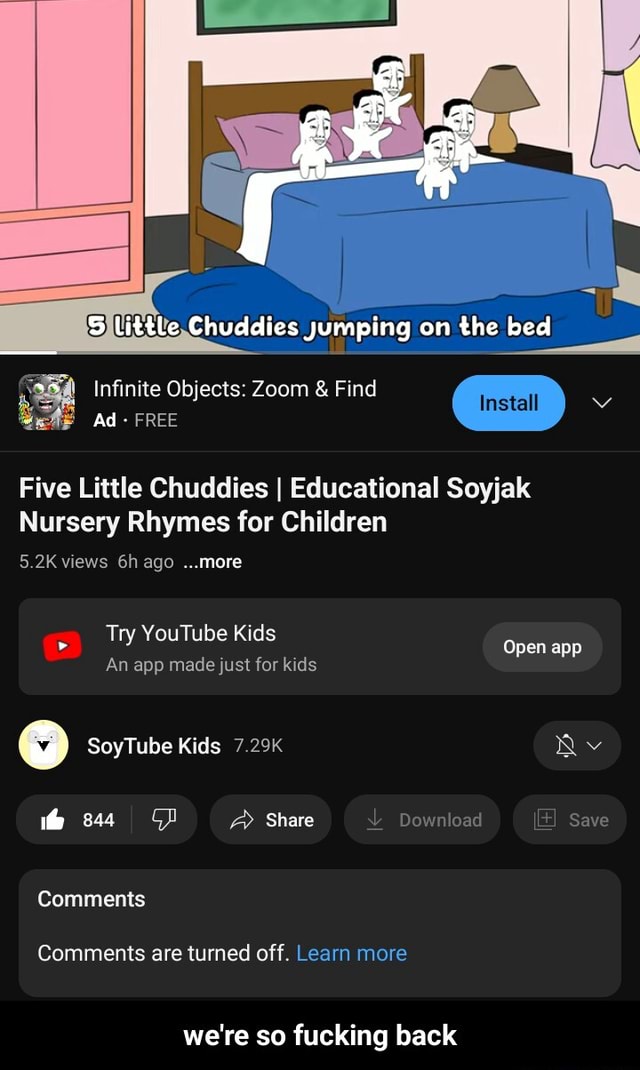 Tle, Chuddies Jumping on the bed Infinite Objects Zoom & Find be Ad