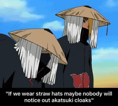 If we wear straw hats maybe nobody will 