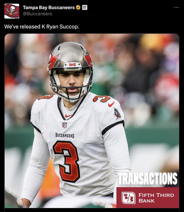 Tampa Bay Buccaneers on X: We've released K Ryan Succop. / X