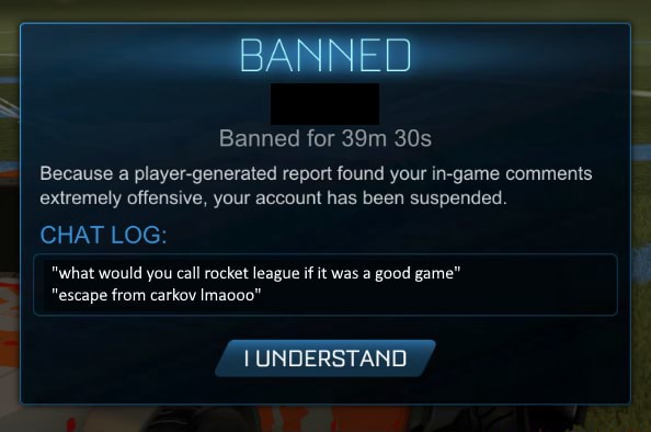 What Words Can You Get Banned For In Rocket League