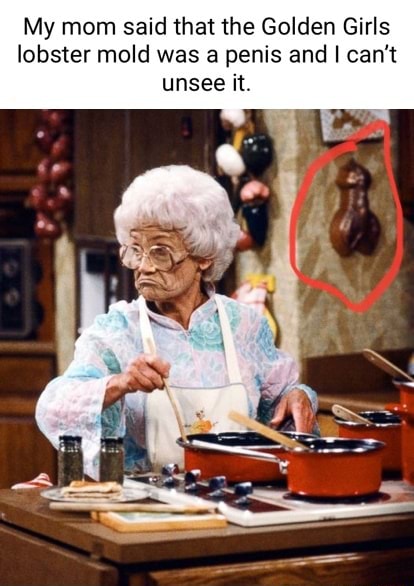 jvharris_1965 on X: So, how old were you before you realized the Golden  Girls had a baking pan shaped like a penis with balls?   / X