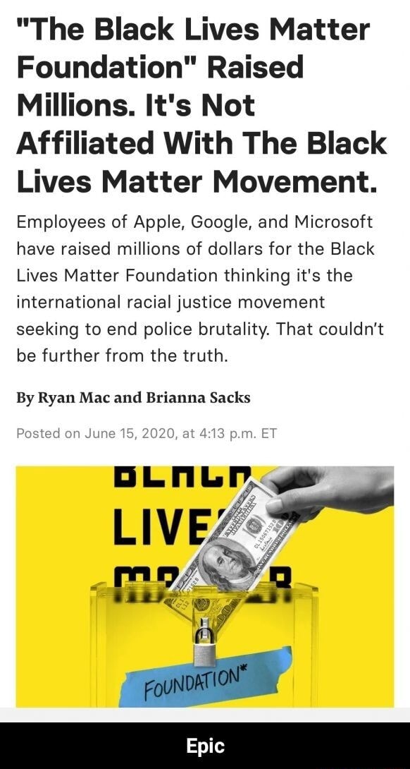 "The Black Lives Matter Foundation" Raised Millions. It's Not ...