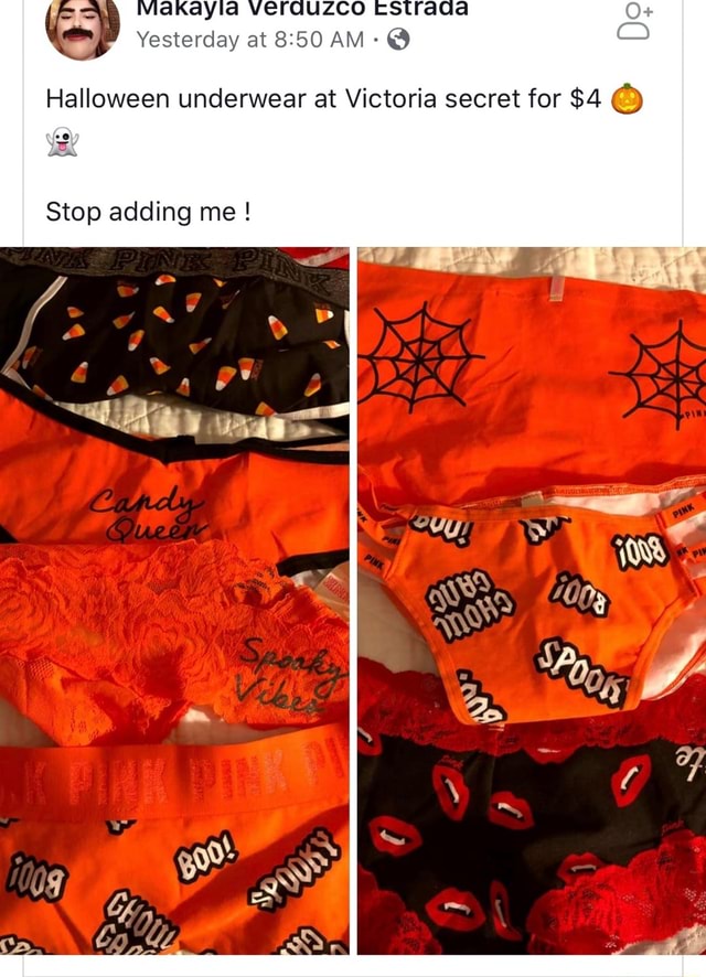 Halloween underwear at Victoria secret for $4 © Stop adding me ! - iFunny