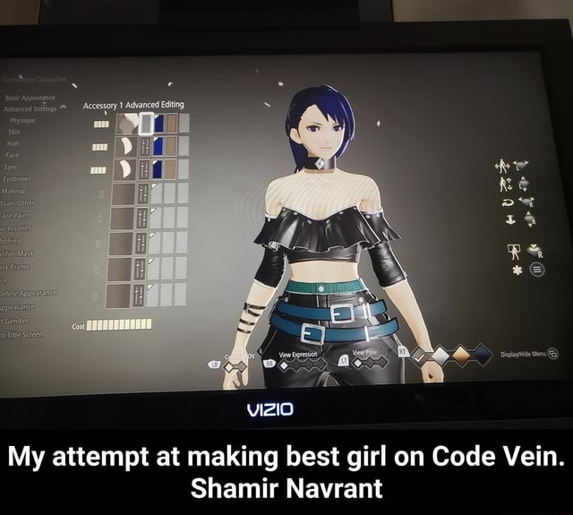 My attempt at making best girl on Code Vein. Shamir Navrant - iFunny