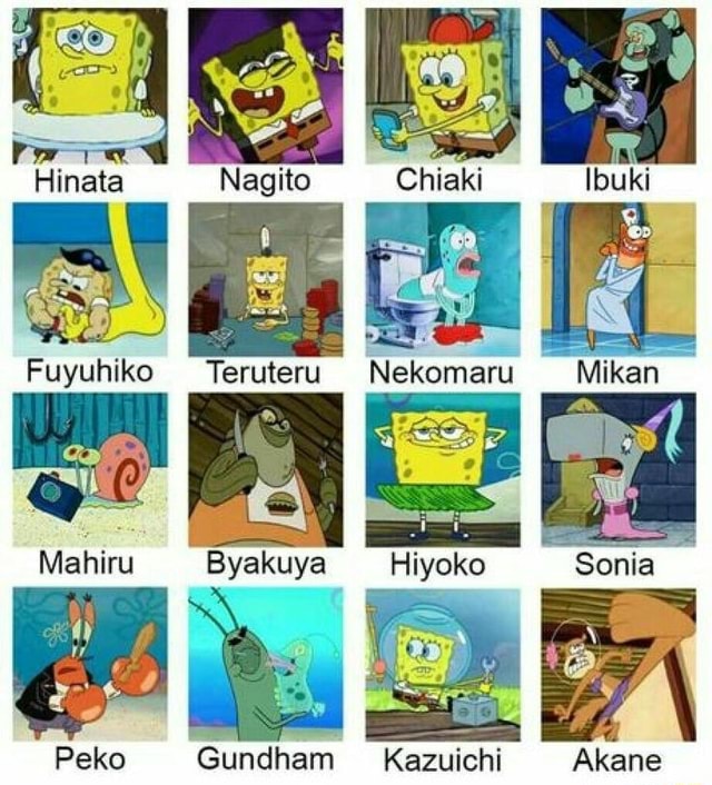 Byakuya Hiyoko Sonia Peko Gundham Kazuichi Akane )