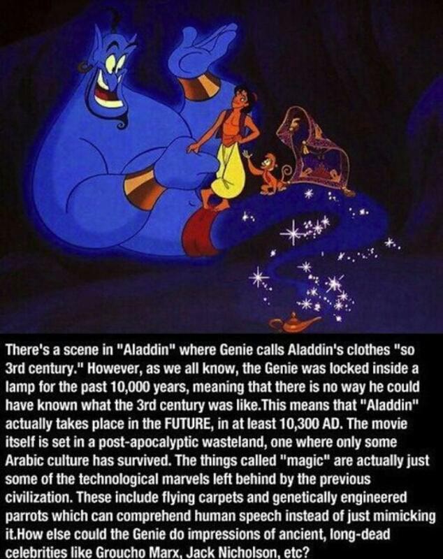 . men's a scene in "Aladdin" where Genie calls Aladdin's clothes "sn Sid century." However, as