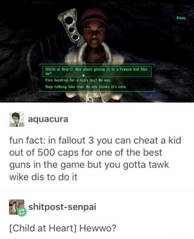 child at heart fallout 3 child at heart fallout 3