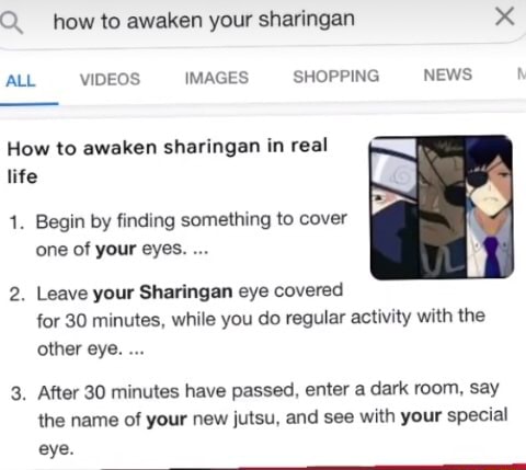 how to do sharingan
