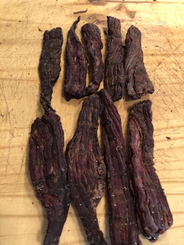 Got a new smoker so i made some jerky. Marinated overnight with