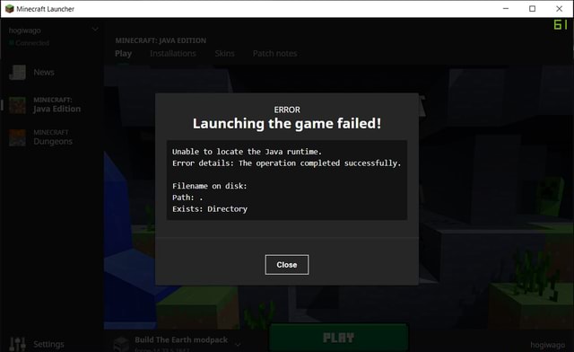 curseforge unable to update minecraft native launcher