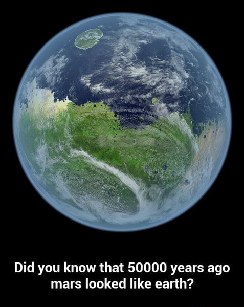 Did you know that 50000 years ago mars looked like earth? - Did you ...