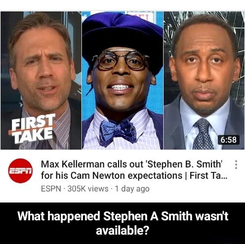 Max Kellerman Calls Out 'Stephen B. Smith' For His Cam Newton ...