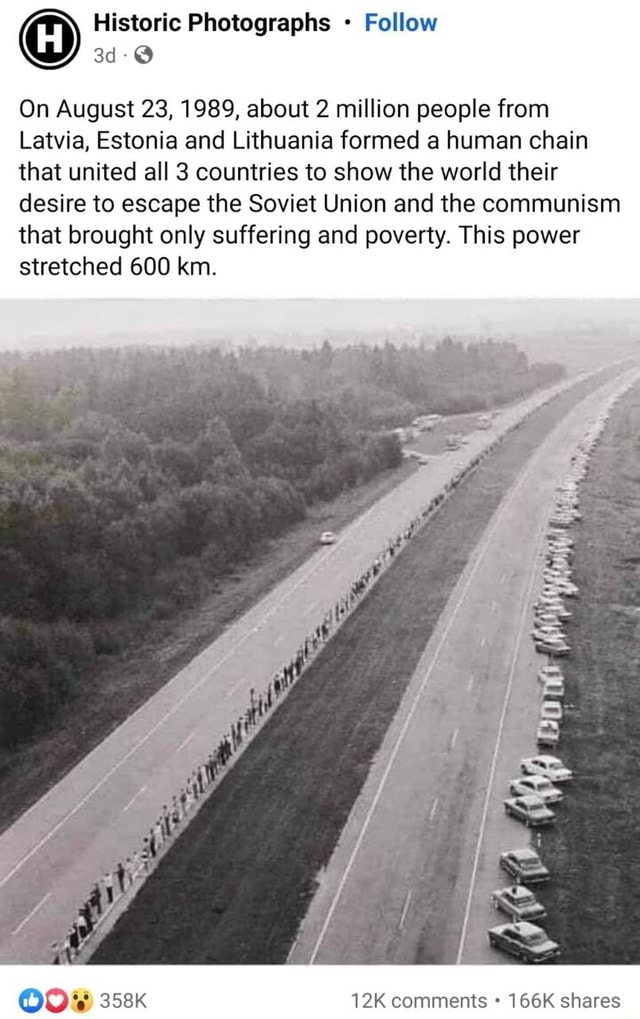 Historic Photographs Follow On August 23, 1989, about 2 million people