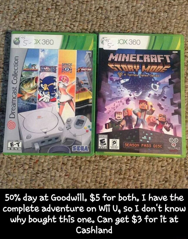 50 day at Goodwill. 5 for both. I have the complete adventure on WTI