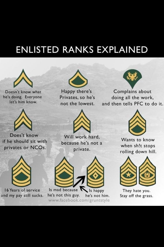 ENLISTED RANKS EXPLAINED Doesn't know what Happy there's Complains ...