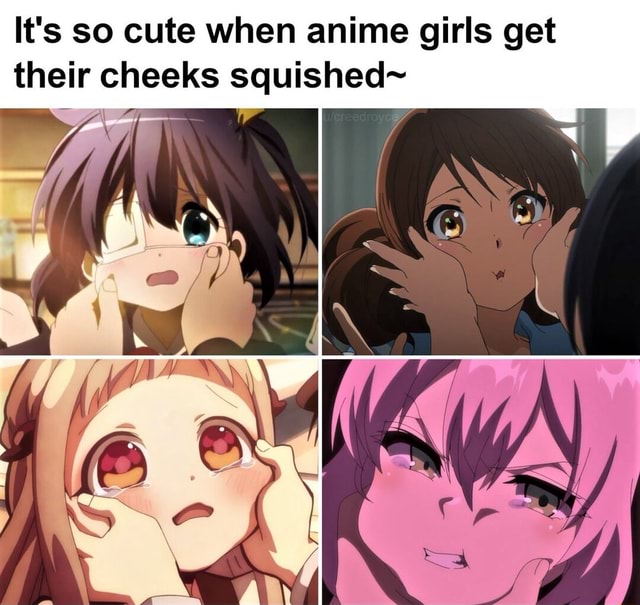 It's so cute when anime girls get their cheeks squished~ SS SS 
