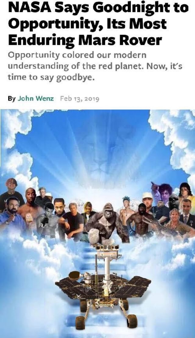 NASA Says Goodnight to Opportunity, Its Most Enduring Mars Rover ...