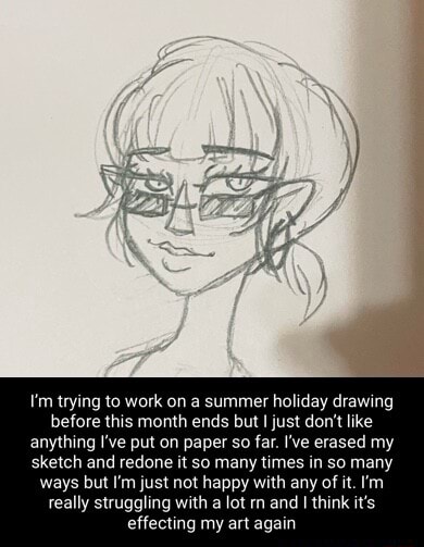 I'm trying to work on a summer holiday drawing before this month ends ...