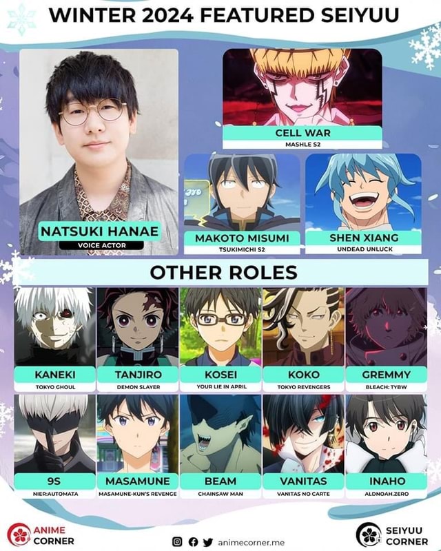 WINTER 2024 FEATURED SEIYUU CELL WAR MASHLE }.NATSUKI HANAE MAKOTO ...