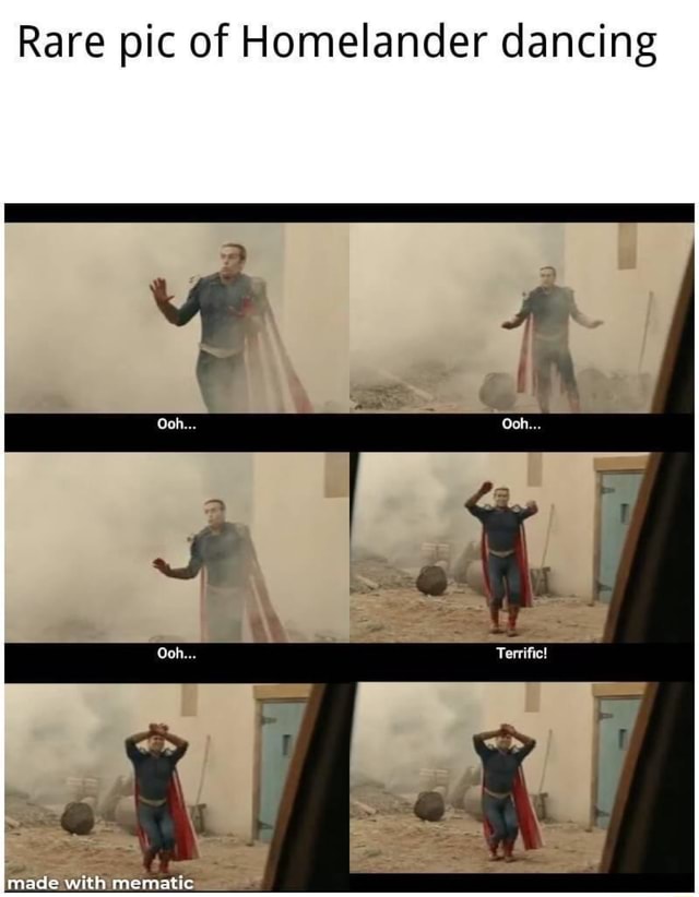 Rare Pic Of Homelander Dancing Ooh Ooh