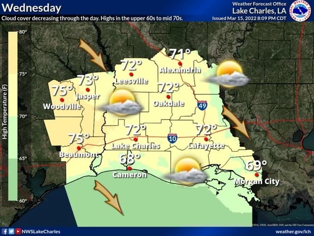 'Weather Forecast Office Wednesday the day. Highs in the upper to mid ...