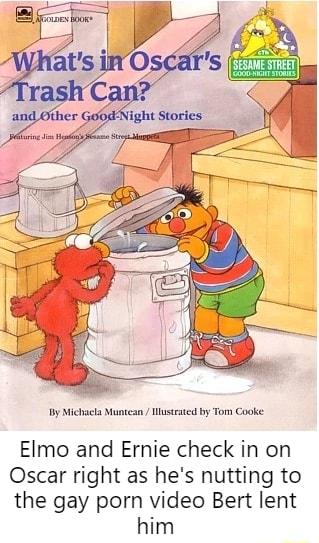 319px x 543px - Elmo and Ernie check in on Oscar right as he's nutting to the gay porn  video Bert lent him - iFunny